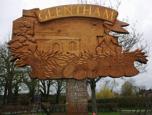 A picture of Glentham village sign